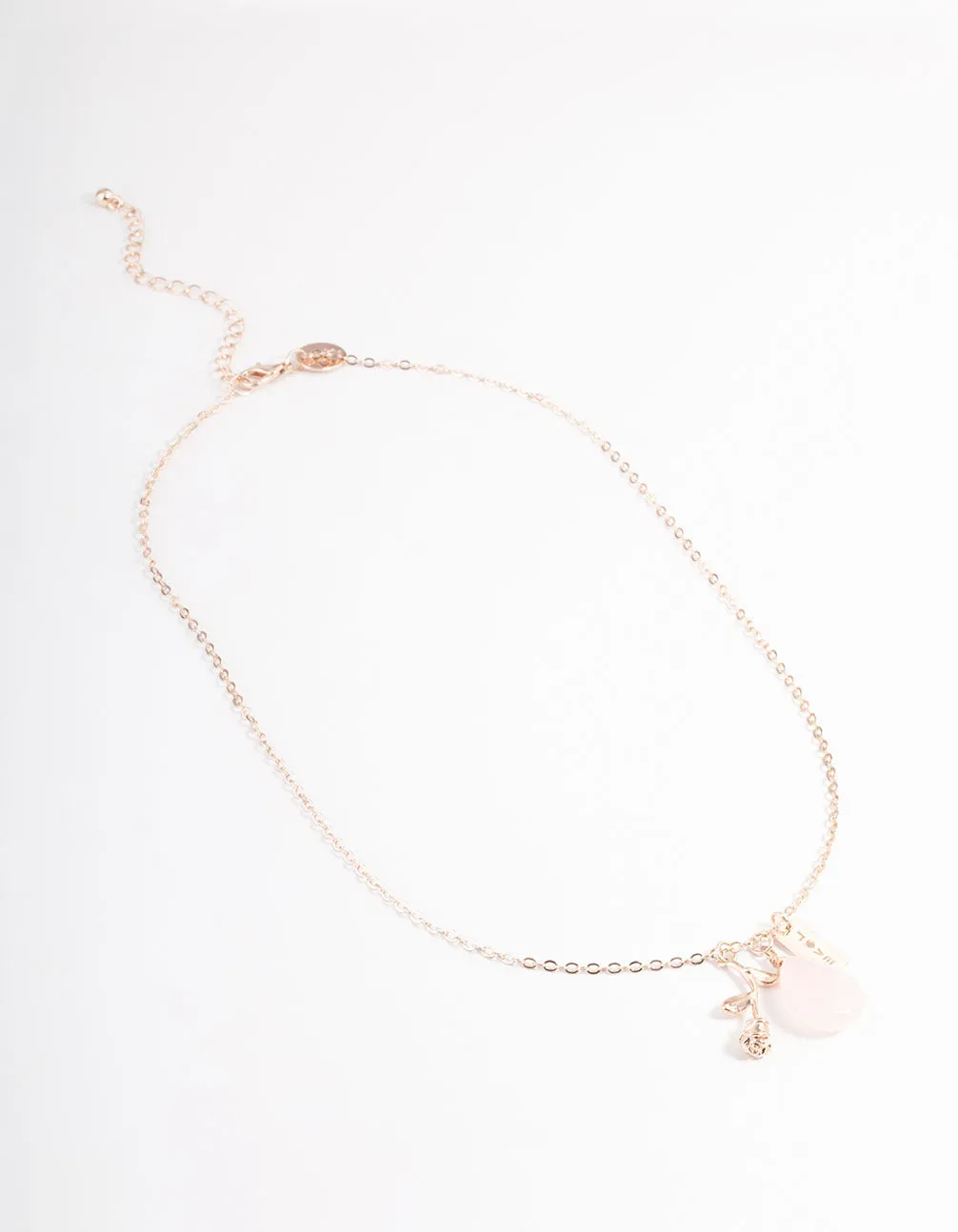 Rose Gold Rose Quartz Love Necklace