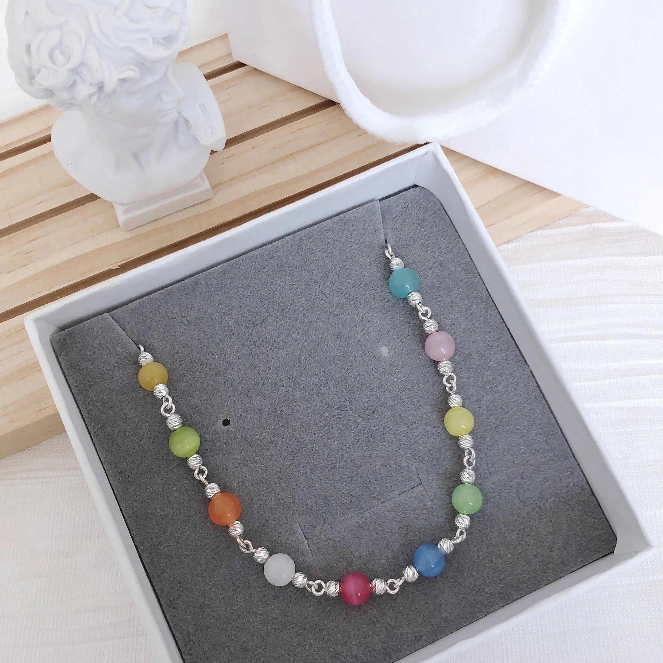 Round Crystals Anklet