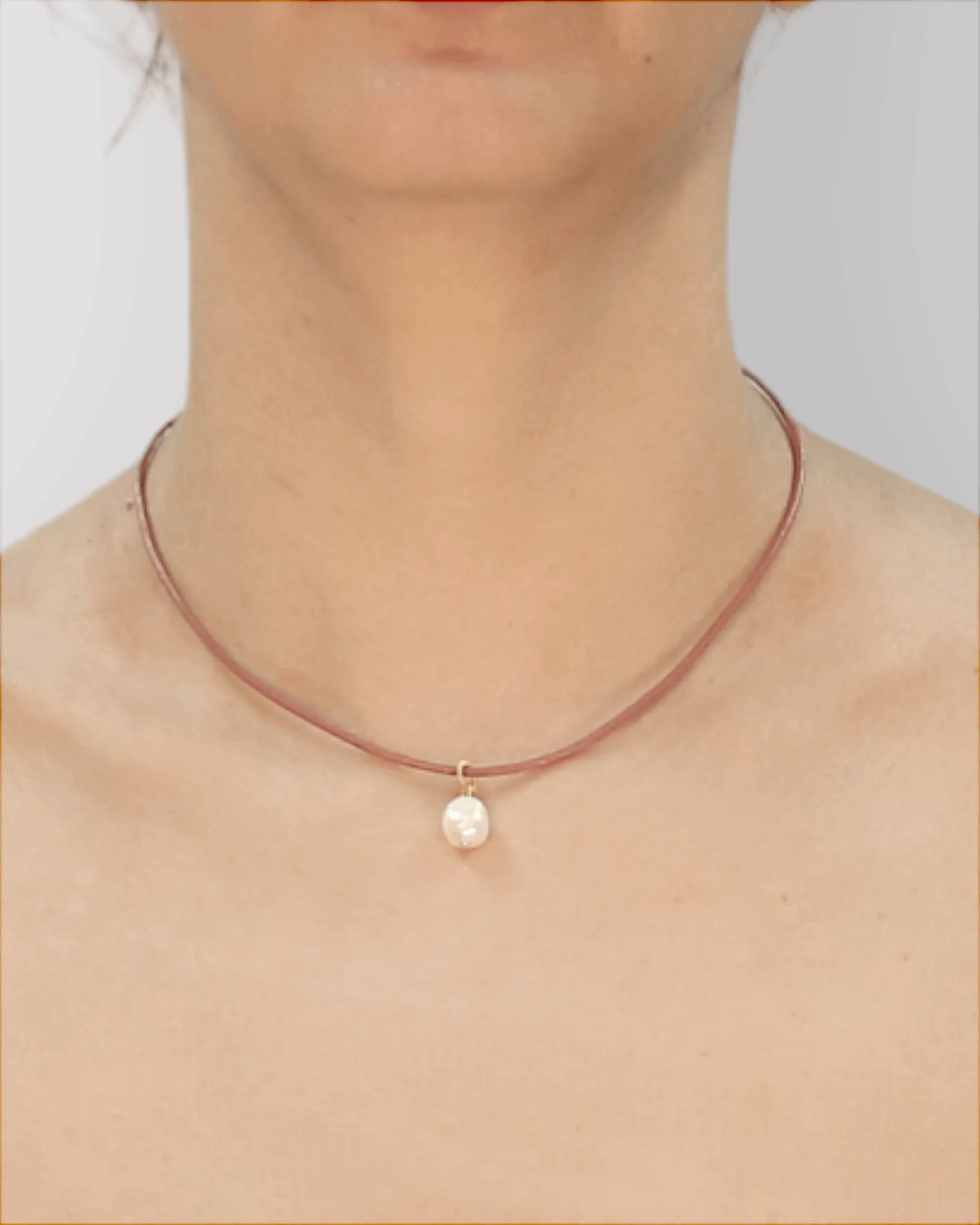 Round Leather Necklace