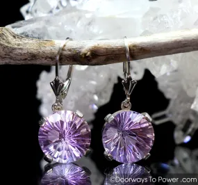 Ruby Lavender Quartz Super Nova Earrings .925 SS