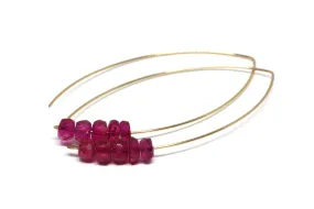 Ruby Marquise Earrings in Gold