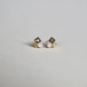 Ruby Studs | Gold