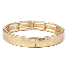 Solid Bangle Stretch Bracelet Gold