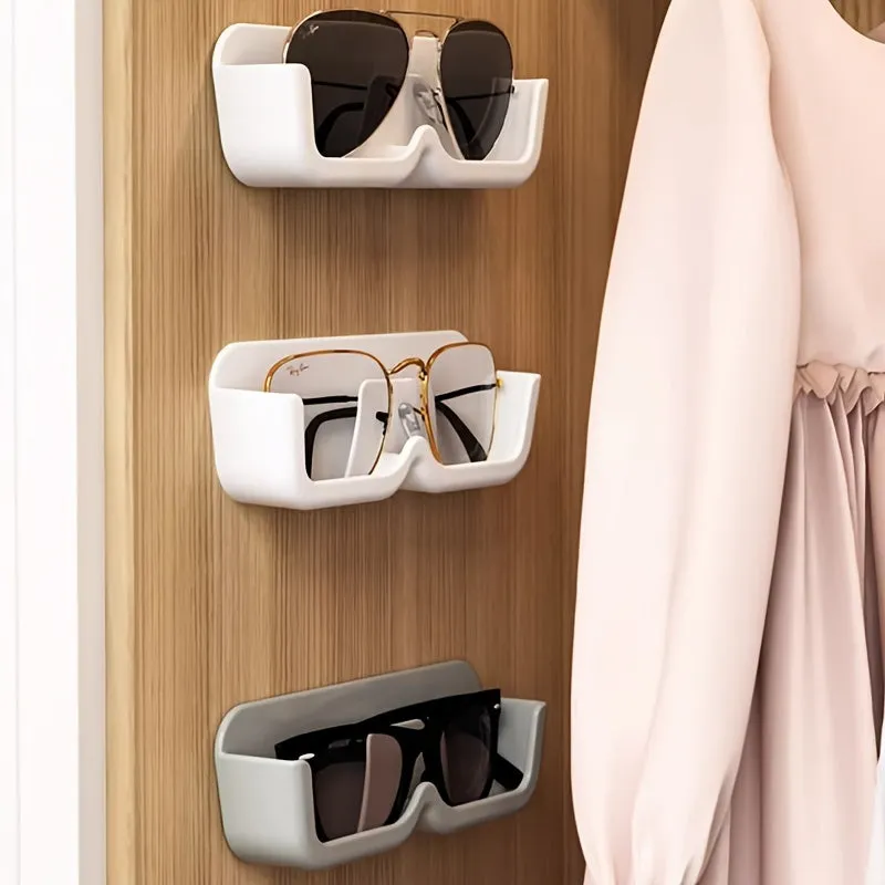 SpaceSaving Wall Mount Glasses Holder for Organized Storage