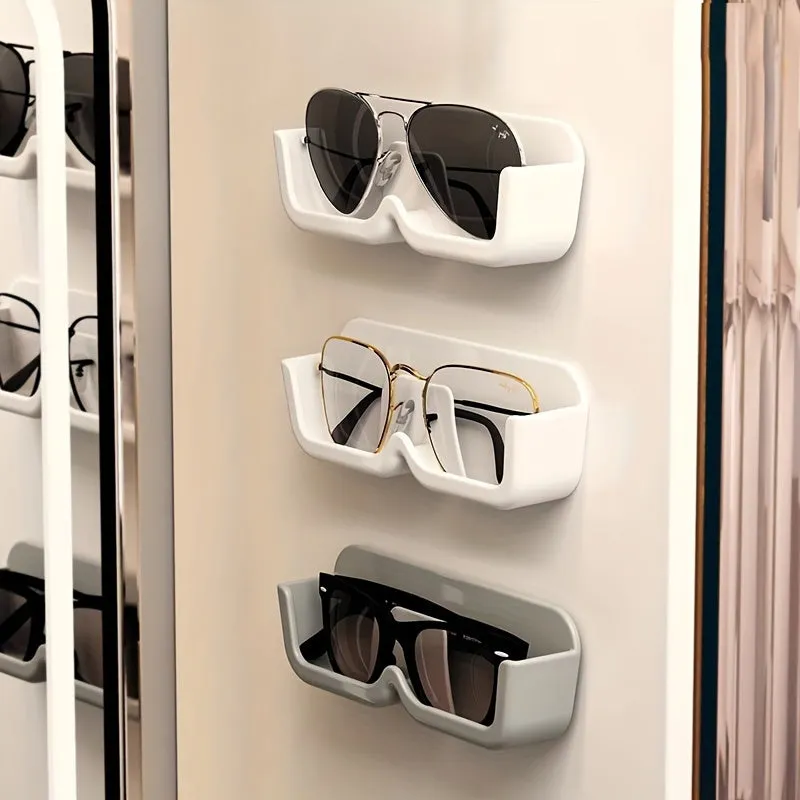 SpaceSaving Wall Mount Glasses Holder for Organized Storage