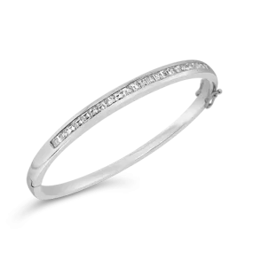 Square Diamond Bangle Bracelet