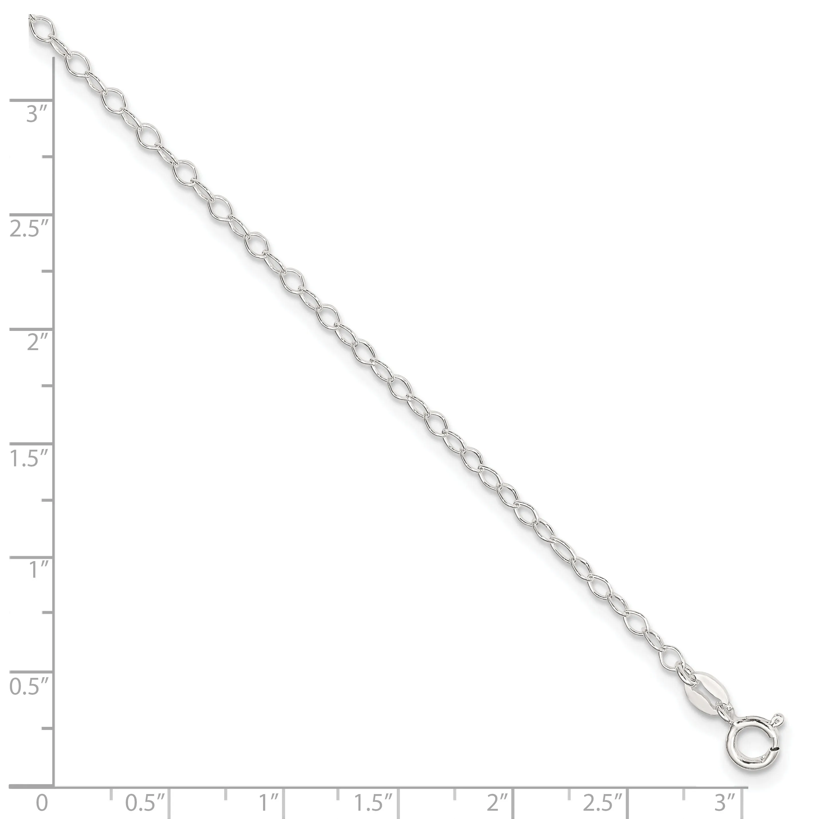 Sterling Silver Fancy Anklet