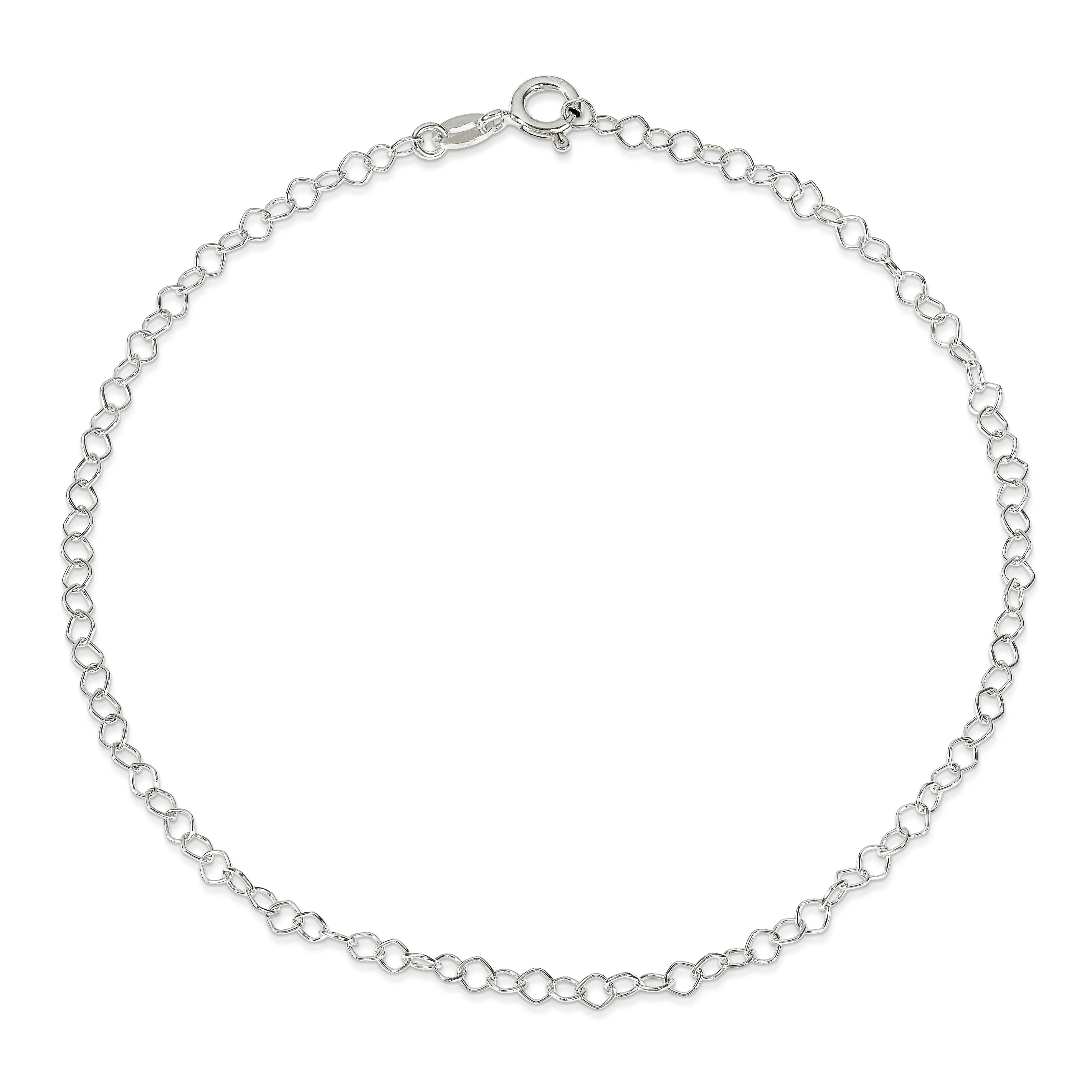 Sterling Silver Fancy Anklet