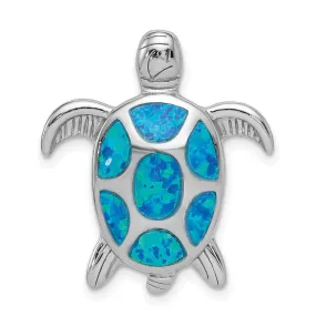 Sterling Silver Opal Turtle Pendant. Chain Not Included