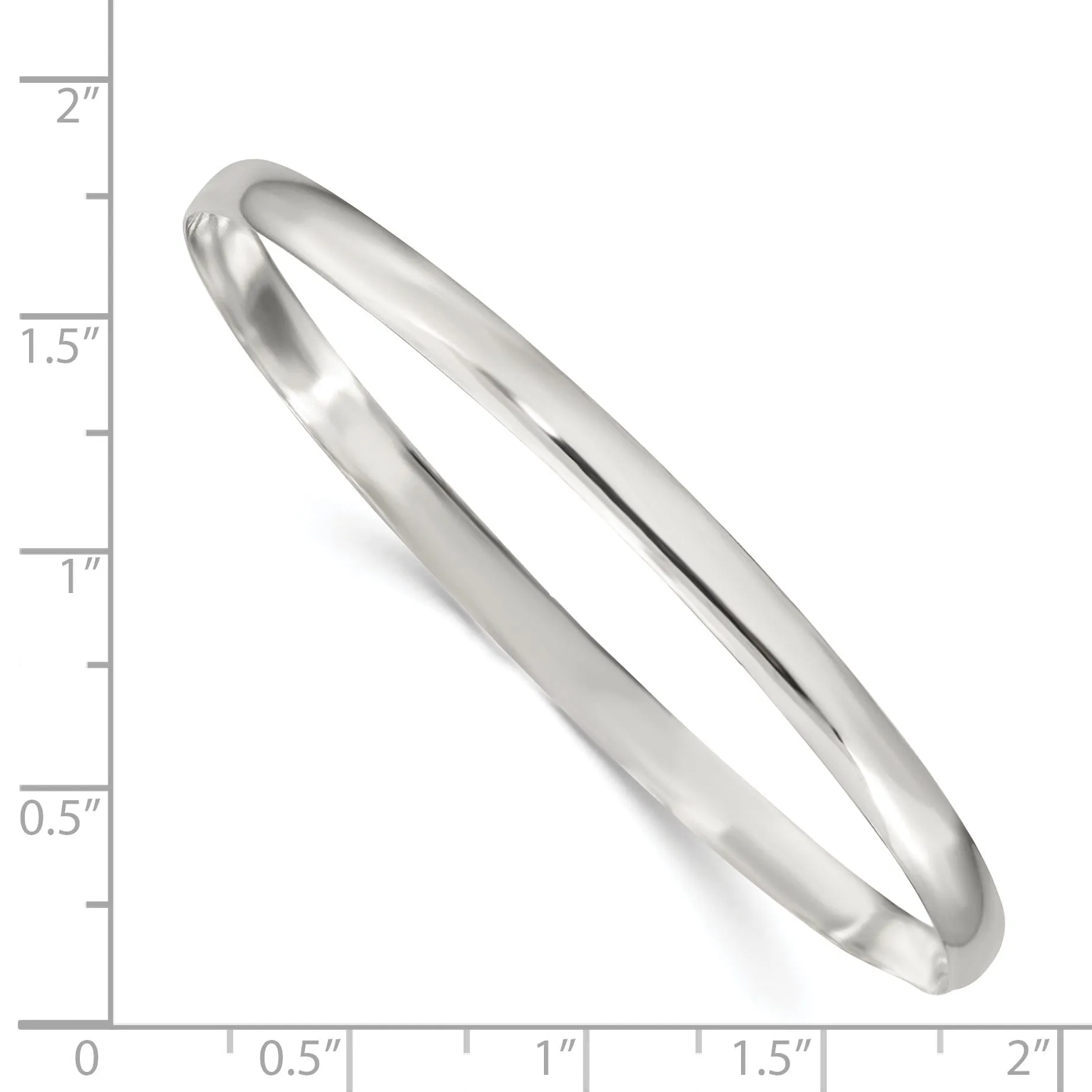 Sterling Silver Solid Slip-On Bangle Bracelet