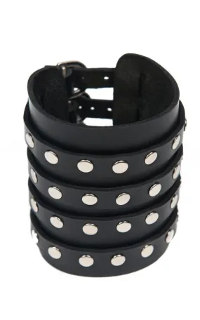 Studded Genuine Leather Bracelet