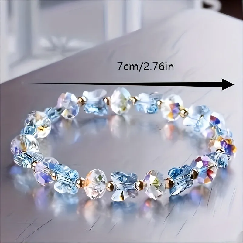 Stunning Butterfly Ladies Fashion Stretch Bracelet - Exquisite Gift for Her with Delicate Design and Adjustable Strap