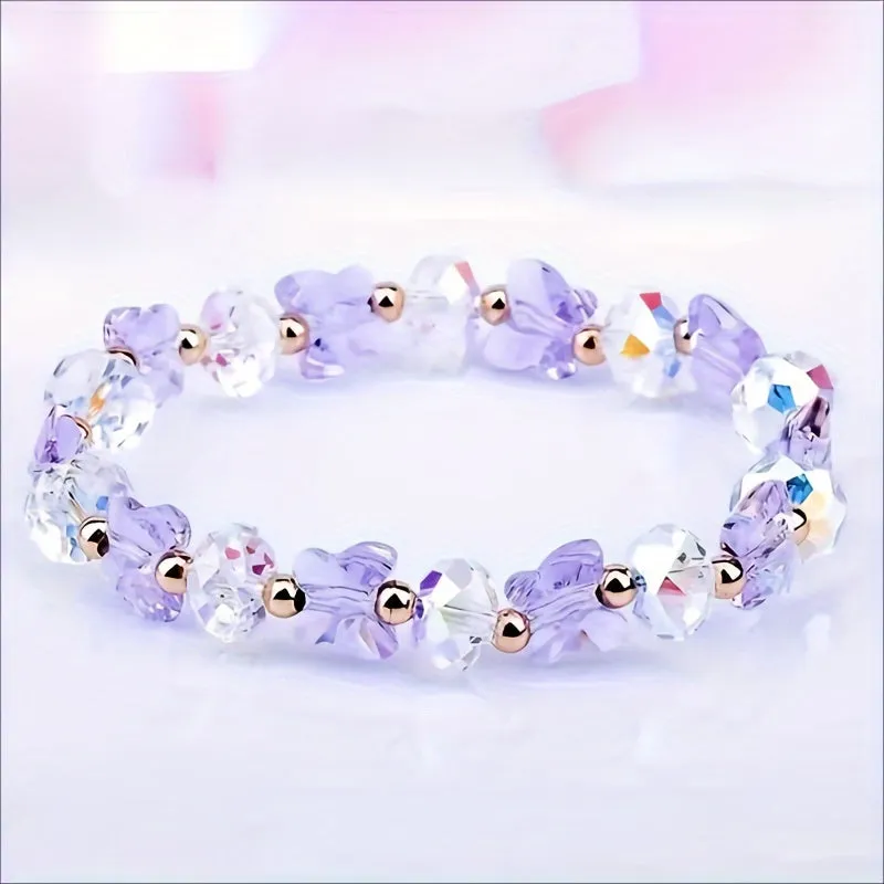 Stunning Butterfly Ladies Fashion Stretch Bracelet - Exquisite Gift for Her with Delicate Design and Adjustable Strap