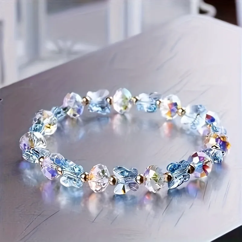 Stunning Butterfly Ladies Fashion Stretch Bracelet - Exquisite Gift for Her with Delicate Design and Adjustable Strap