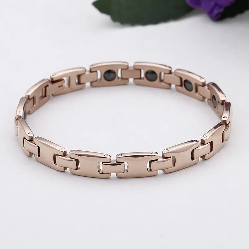 Stylish Korean Black Bile Magnetic Bracelet for Men - Stainless Steel and Titanium Jewelry