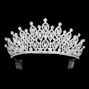 Teardrop Stone Accented Tall Princess Tiara (Each)