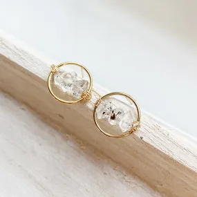 The Explorer - Herkimer Quartz Large Studs