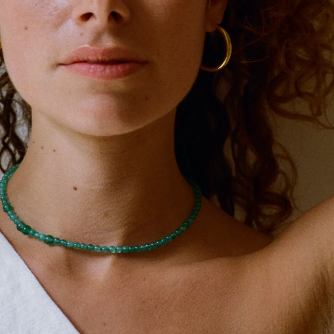 THE YUNA NECKLACE - Green quartz