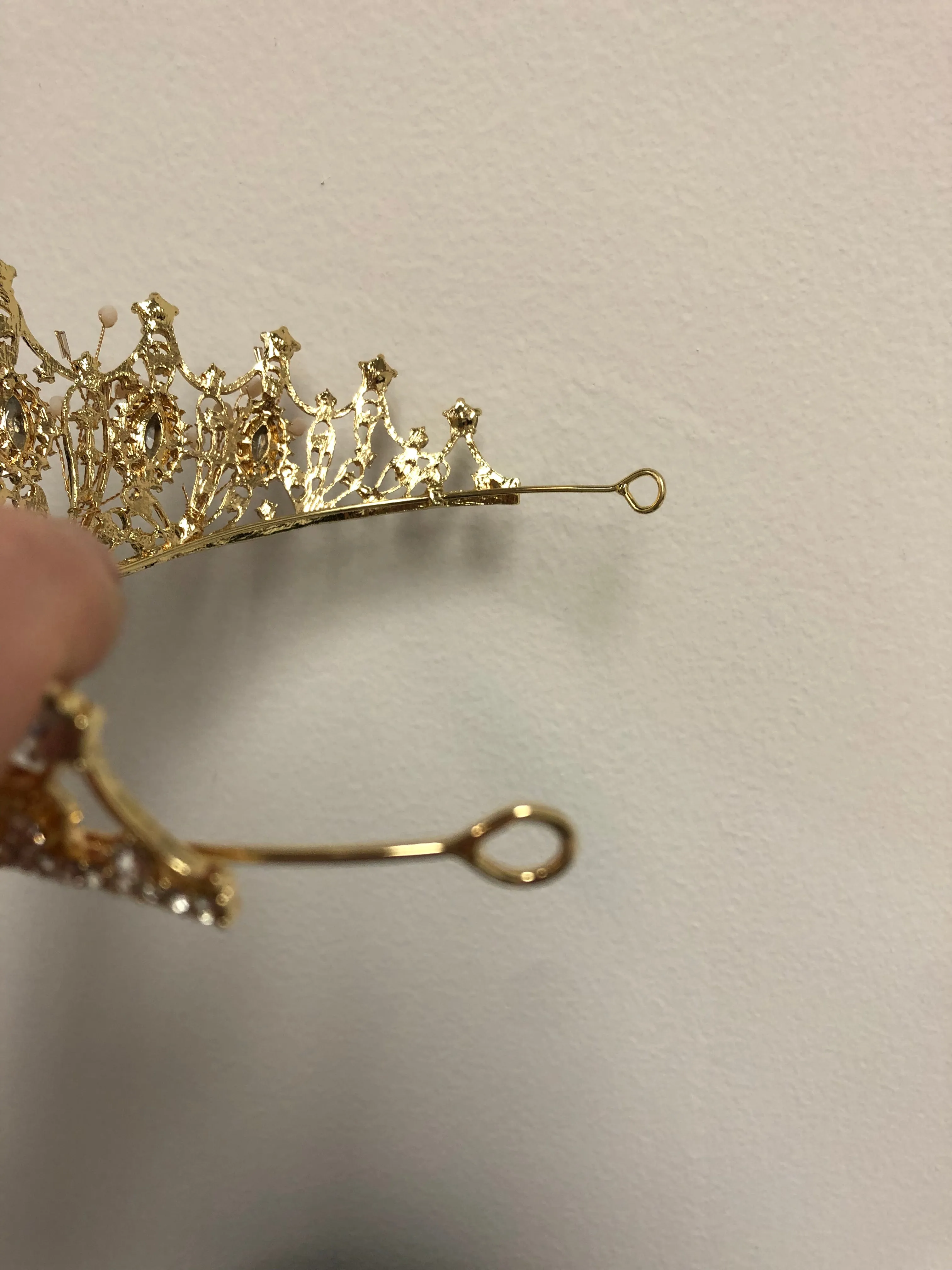 Tiara - Beautiful and Simple Crystal and Gold 2-in-1