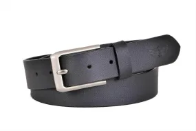 TLP Leather Belt for Men Colour - Black (SKU BELT-10006)