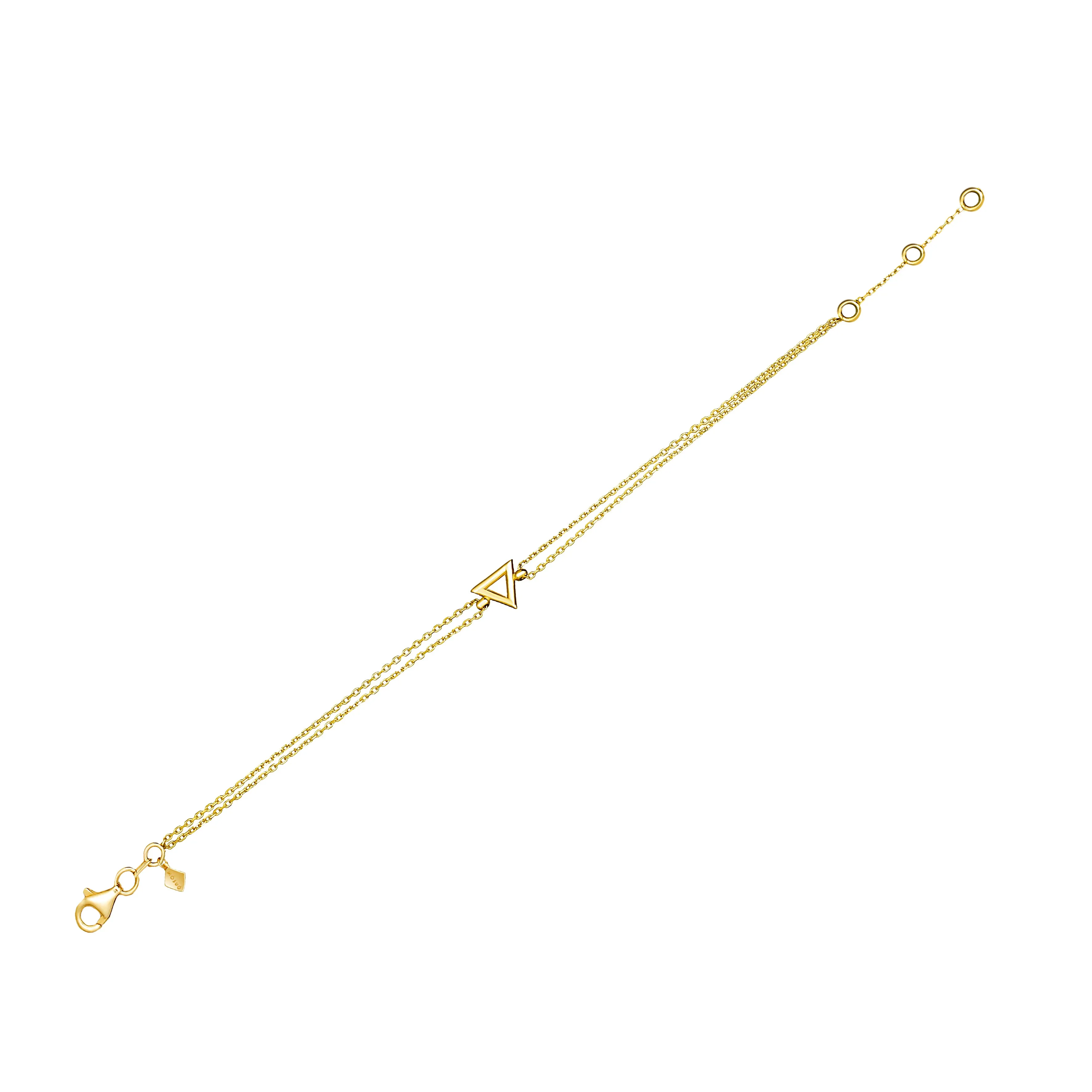 Triangle Gold Bracelet - 14 karat gold bracelet for women