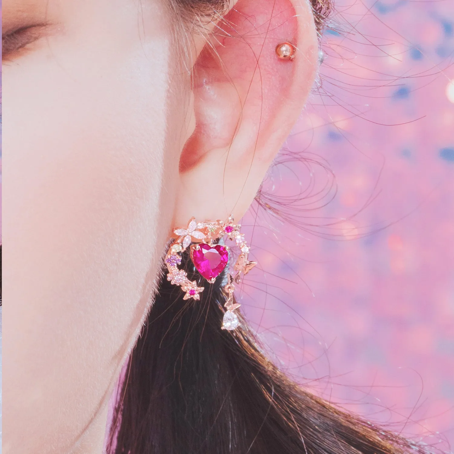 [TWICE MOMO] TREMBLING HEART Earrings