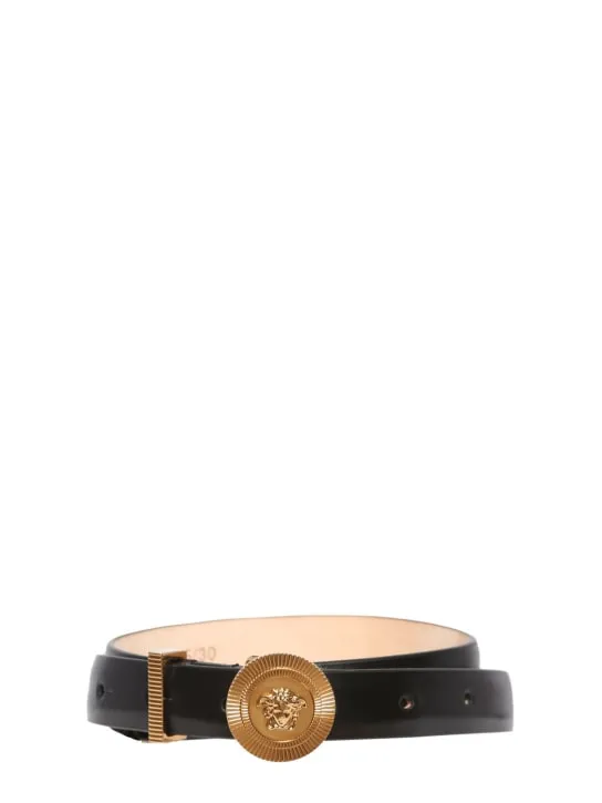 Versace   2cm Medusa leather belt 