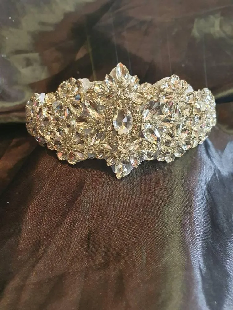 Vintage couture inspired crystal tiara, hairband by Crystal wedding uk