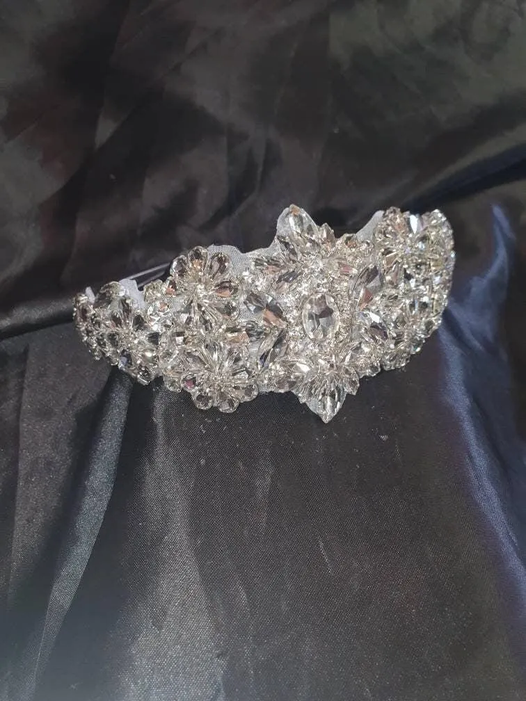 Vintage couture inspired crystal tiara, hairband by Crystal wedding uk