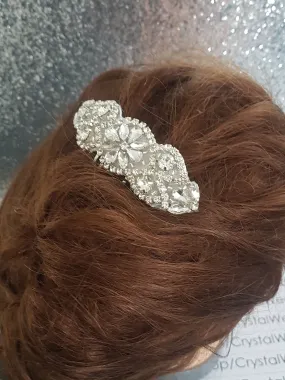 Vintage Glam hair comb, Art Deco, Crystal rhinestone  hairpiece,  Great Gatsby.