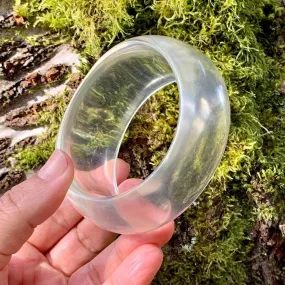 Vintage Transparent Lucite Bangle Freeform Design