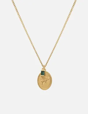 When Pigs Fly Quartz Necklace, Gold Vermeil